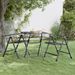 Table de jardin 60x60x72 cm Maille métallique Anthracite - Photo n°1