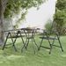 Table de jardin Ø60x72 cm Maille métallique Anthracite - Photo n°2