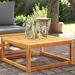 Table de jardin 65x65x29 cm bois massif d'acacia - Photo n°1