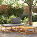 Table de jardin 65x65x29 cm bois massif d'acacia - Photo n°3