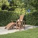 Table de jardin Adirondack Marron 38x38x46 cm PEHD - Photo n°3