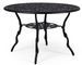 Table de jardin aluminium moulée anthracite Vikola 110 cm - Photo n°1