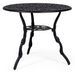 Table de jardin aluminium moulée anthracite Vikola 80 cm - Photo n°1