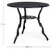 Table de jardin aluminium moulée anthracite Vikola 80 cm - Photo n°4