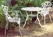 Table de jardin aluminium moulée blanc Vikola 80 cm - Photo n°4