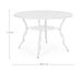 Table de jardin aluminium moulée blanche Vikola 110 cm - Photo n°4