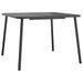 Table de jardin anthracite 100x100x71 cm acier - Photo n°1