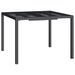 Table de jardin anthracite 100x100x72 cm acier - Photo n°1