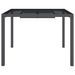 Table de jardin anthracite 100x100x72 cm acier - Photo n°3