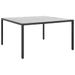 Table de jardin Anthracite 130x130x72 cm Acier et verre - Photo n°1