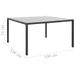 Table de jardin Anthracite 130x130x72 cm Acier et verre - Photo n°4