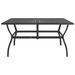 Table de jardin Anthracite 140x80x72 cm Acier - Photo n°2