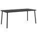 Table de jardin anthracite 165x80x71 cm acier - Photo n°1