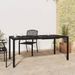 Table de jardin anthracite 165x80x72 cm acier - Photo n°2