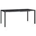 Table de jardin anthracite 165x80x72 cm acier - Photo n°1