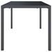 Table de jardin anthracite 165x80x72 cm acier - Photo n°4