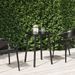 Table de jardin anthracite 50x50x71 cm acier - Photo n°2