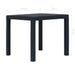 Table de jardin Anthracite 79x79x72cm Plastique Aspect de rotin - Photo n°4