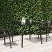 Table de jardin anthracite 80x80x71 cm acier - Photo n°2