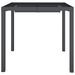 Table de jardin anthracite 80x80x72 cm acier - Photo n°3