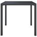 Table de jardin anthracite 80x80x72 cm acier - Photo n°4