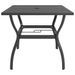 Table de jardin Anthracite 81,5x81,5x72 cm Acier - Photo n°2