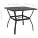 Table de jardin Anthracite 81,5x81,5x72 cm Acier - Photo n°5