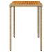 Table de jardin avec dessus en bois d'acacia beige 115x54x74 cm - Photo n°5