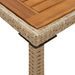 Table de jardin avec dessus en bois d'acacia beige 115x54x74 cm - Photo n°8