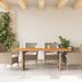 Table de jardin avec dessus en bois d'acacia beige 190x80x74 cm - Photo n°3