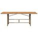 Table de jardin avec dessus en bois d'acacia beige 190x80x74 cm - Photo n°6