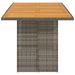 Table de jardin avec dessus en bois d'acacia gris 190x80x74 cm - Photo n°4