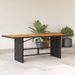 Table de jardin avec dessus en bois d'acacia noir 190x80x74 cm - Photo n°2