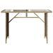 Table de jardin avec dessus en verre beige 110x68x70 cm rotin - Photo n°4