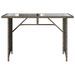 Table de jardin avec dessus en verre gris 110x68x70 cm rotin - Photo n°4