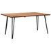 Table de jardin avec pieds épingle 140x80x75 cm Acacia solide - Photo n°1