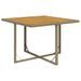 Table de jardin Beige 109x107x74 cm Résine tressée bois massif - Photo n°1