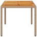 Table de jardin beige 150x90x75 cm résine tressée bois d'acacia - Photo n°6