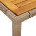 Table de jardin beige 190x90x75 cm résine tressée bois d'acacia - Photo n°9