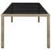 Table de jardin Beige 250x100x75 cm Verre trempé et poly rotin - Photo n°3