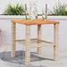 Table de jardin beige 40x40x42 cm résine tressée et bois acacia - Photo n°2