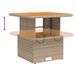 Table de jardin beige 80x80x71 cm résine tressée et bois acacia - Photo n°4