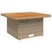 Table de jardin beige 80x80x71 cm résine tressée et bois acacia - Photo n°7