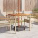 Table de jardin beige 80x80x75 cm résine tressée et bois acacia - Photo n°3