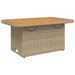 Table de jardin beige 90x55x71 cm résine tressée et bois acacia - Photo n°7