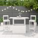 Table de jardin blanc 100x50x75 cm bois massif de pin - Photo n°4