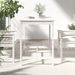 Table de jardin blanc 121x82,5x110 cm bois massif de pin - Photo n°3