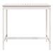 Table de jardin blanc 121x82,5x110 cm bois massif de pin - Photo n°4