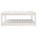 Table de jardin blanc 121x82,5x45 cm bois massif de pin - Photo n°5