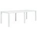 Table de jardin Blanc 220x90x72 cm Plastique Aspect de rotin - Photo n°1